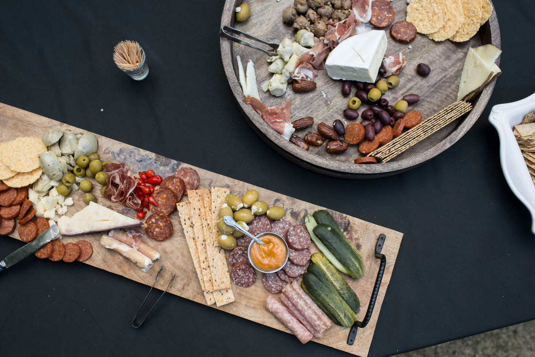 charcuterie boards at Four Oaks Manor