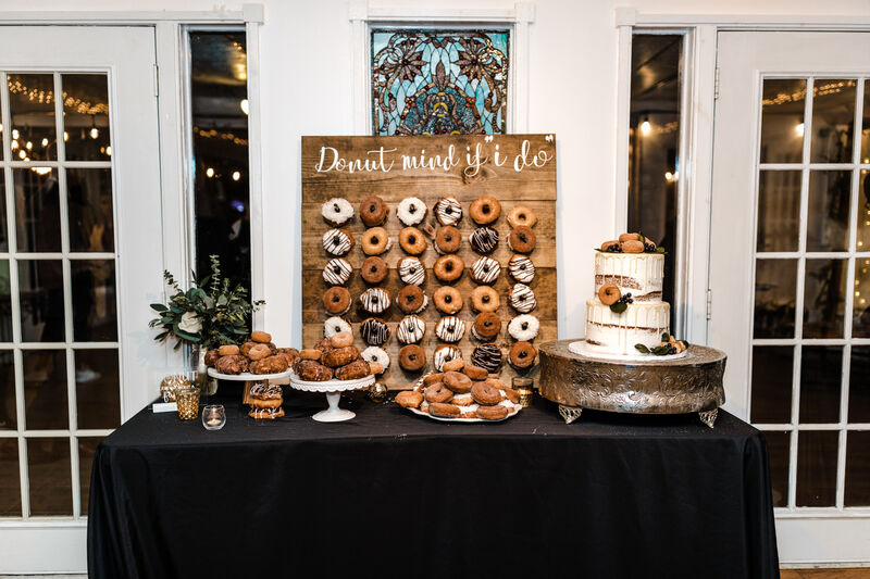 donut wall and cake