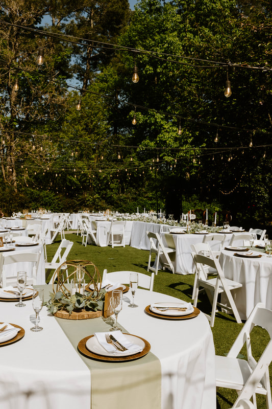 sage green and white wedding guest tables