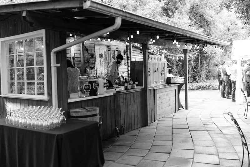 black and white photo of smokehouse bar
