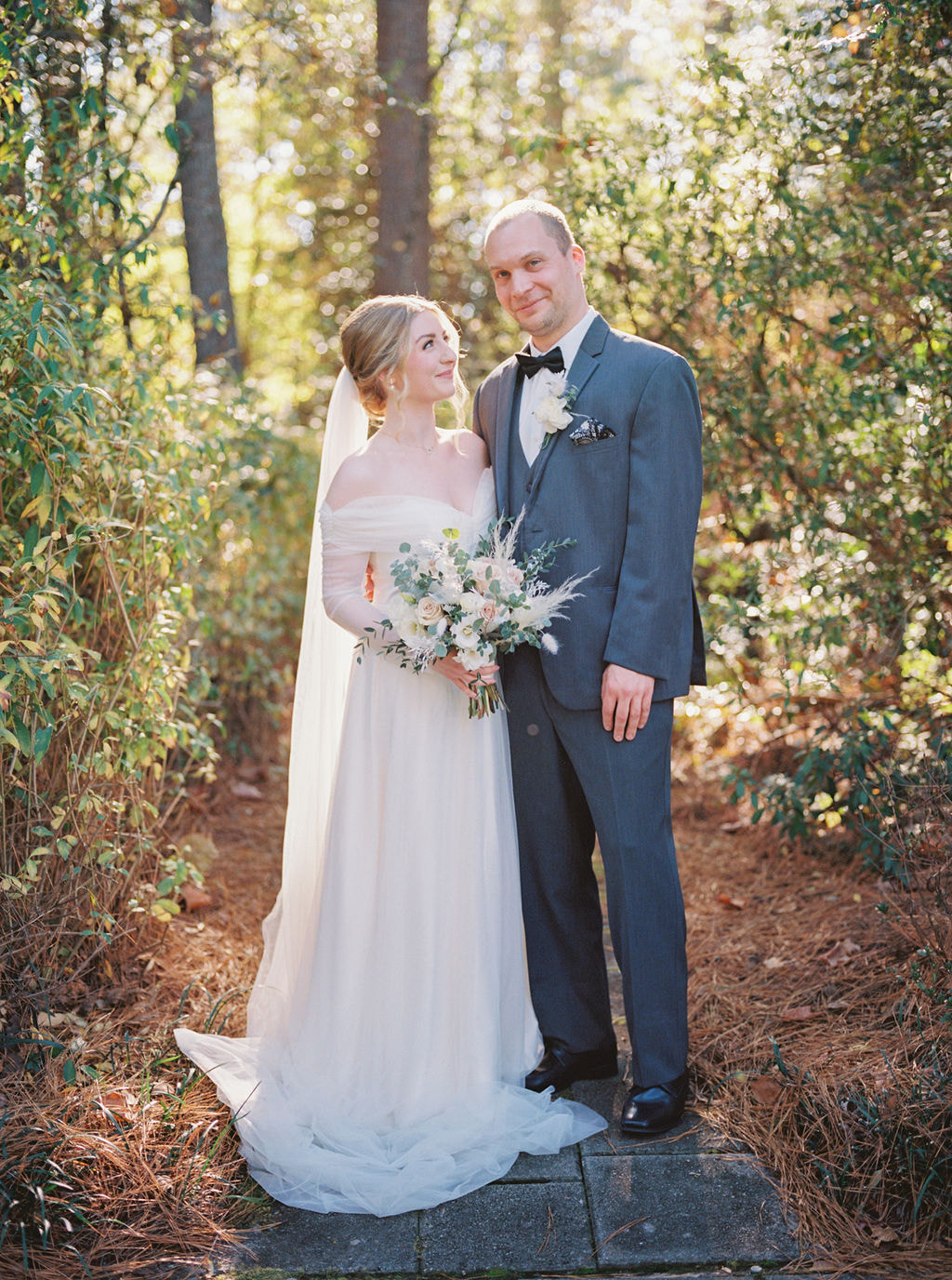 soft bride and groom portraits