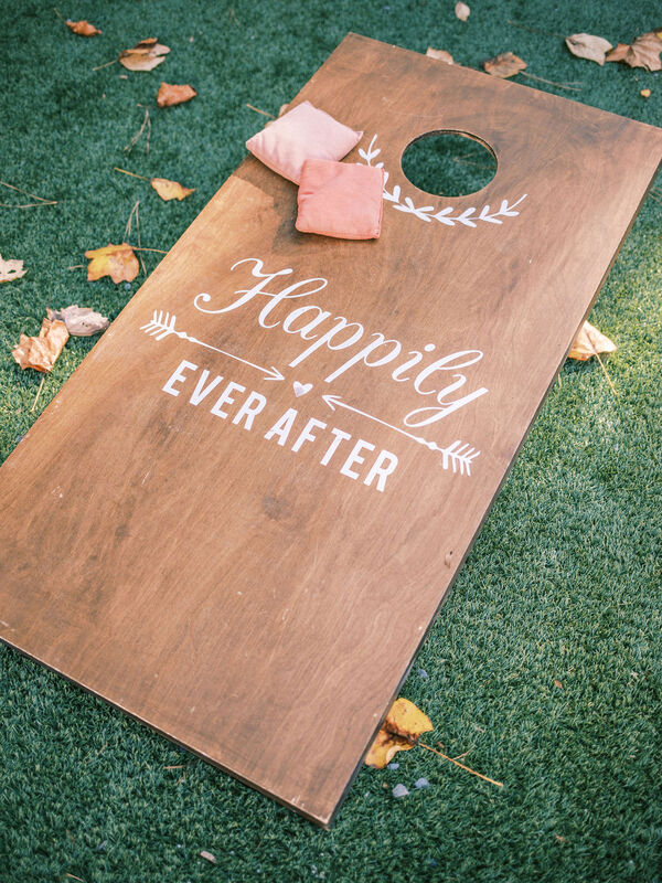 wedding cornhole board