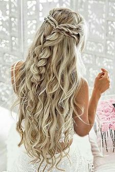 braided beach wedding hairstyle