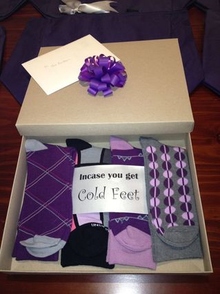 grooms socks for cold feet gift