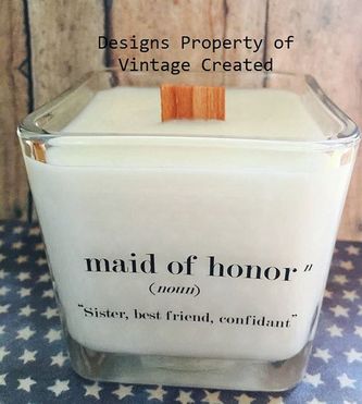 candle gift for bridesmaids