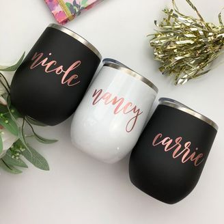 stemless wine cup bridesmaid gift