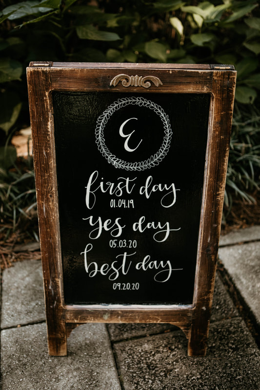 first day yes day best day chalkboard sign