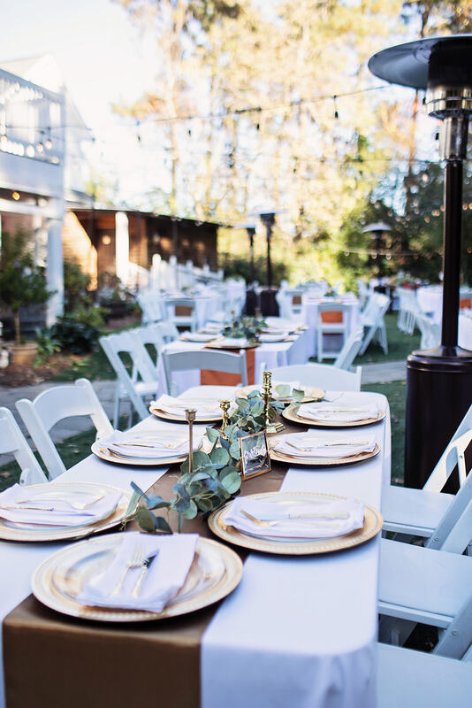fall outdoor wedding reception tables