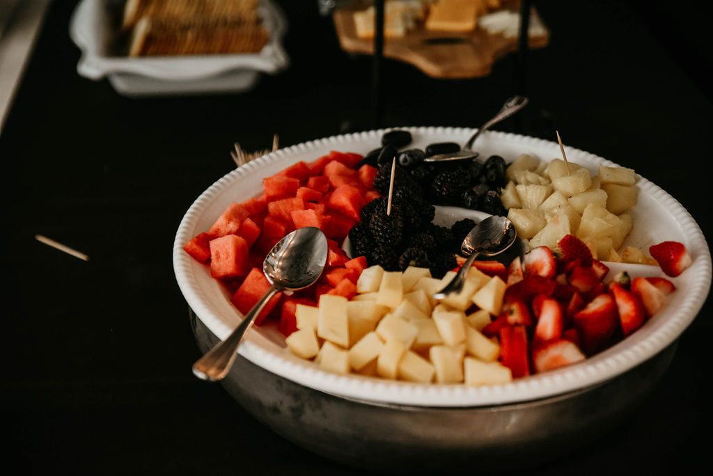 Fruit tray for a wedding appetizer